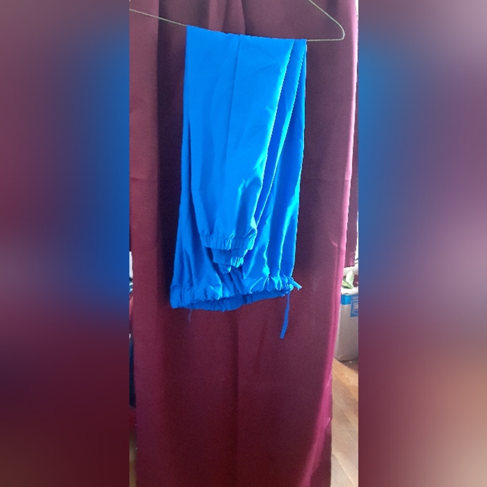 Royal blue, stretchy scrub pants